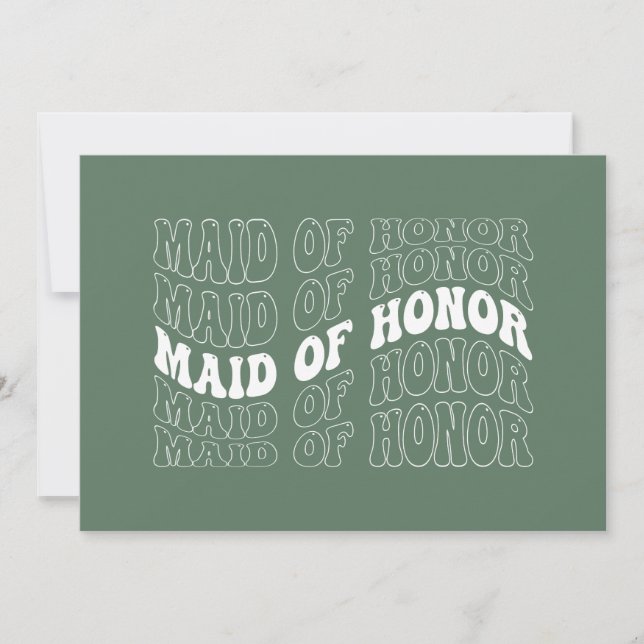 Invitación Novia Retro Dama de Honor (Anverso)