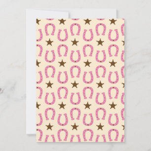 Invitación Novia Rosa Horseshoe Sheriff País Estrella Texas