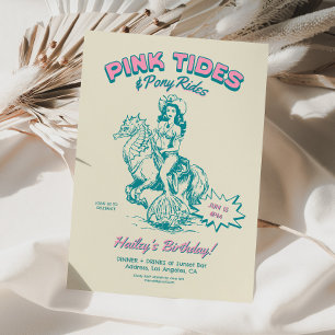 Invitación Novia sirvienta Cumpleaños Tides Pony Rides