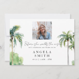 Invitación Novia Tropical Foto Despedida de Soltera