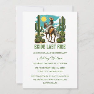 Invitación Novia Última Cabalgata Amazona Despedida de Solter