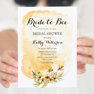 Invitación Novia veraniega a ducha de novia