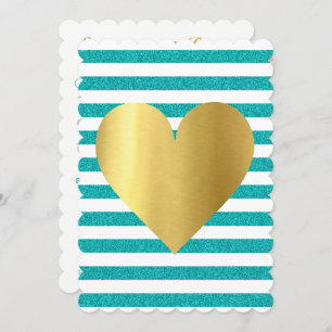 Invitación Novia Verano Lovin Verde azulado Blue Soiree Fiest