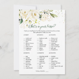 Invitación Novia verde de rosas blancas en tu bolso