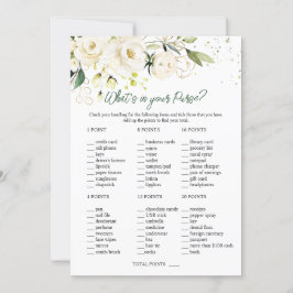 Invitación Novia verde de rosas blancas en tu bolso