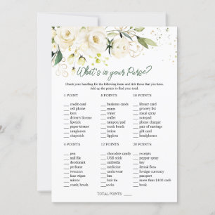 Invitación Novia verde de rosas blancas en tu bolso