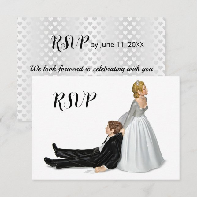 Invitación Novia y Boda Groom RSVP (Anverso / Reverso)