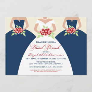 Invitación Novia y Bridesmaids Bridal Brunch Invite (marina)