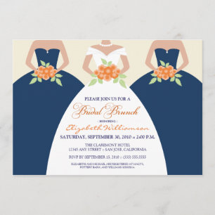 Invitación Novia y Bridesmaids Bridal Brunch Invite (marina)