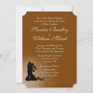 Invitación Novia y chocolate Groom