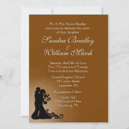Invitación Novia y chocolate Groom
