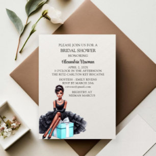 Invitación Novia y Cía. Despedida de soltera afroamericana