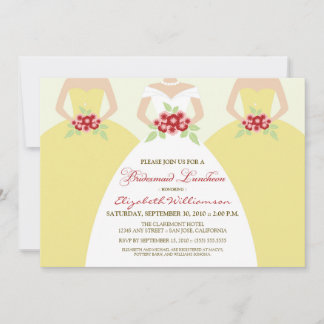 Invitación Novia y damas de honor Novedades Luncheon / amaril