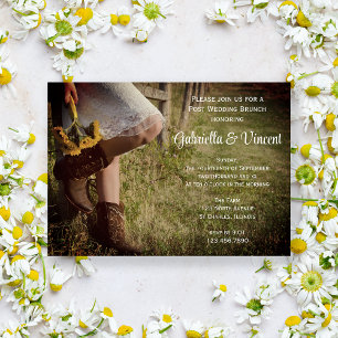 Invitación Novia y girasoles Post Boda Brunch