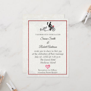 Invitación Novia y Groom en Invitati, Boda de bicicletas tánd