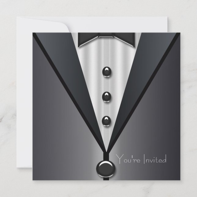 Invitación Novia Y Groom Fiesta De Tiempos Negros (Anverso)