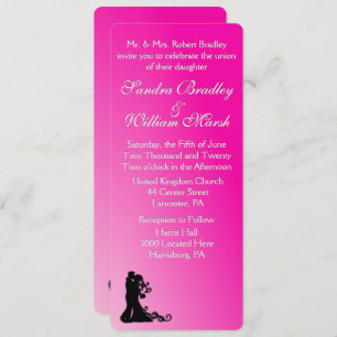 Invitación Novia y Groom Fuchsia