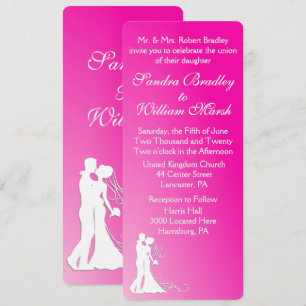 Invitación Novia y Groom Fuchsia