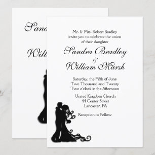 Invitación Novia y Groom White