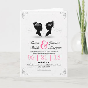 Invitación Novia y novia - boda lesbiana