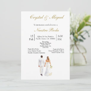 Invitación Novia y novio boda español
