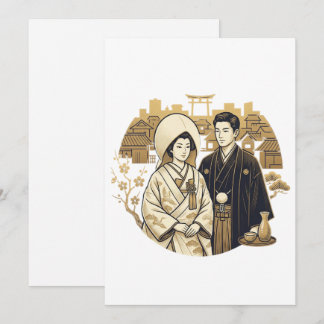 Invitación Novia y Novio de Boda Shinto Japonesa