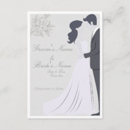 Invitación Novia y Novio de Silueta Elegante Boda
