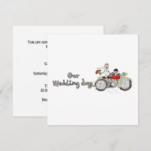 Invitación Novia y Novio en Moto Bodas