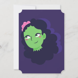 Invitación novia zombie de halloween no muerta