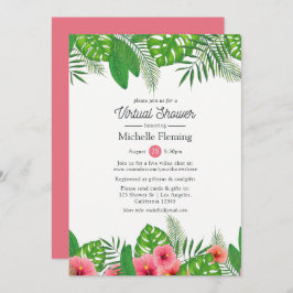 Invitación Novialidad virtual luau tropical o Baby Shower
