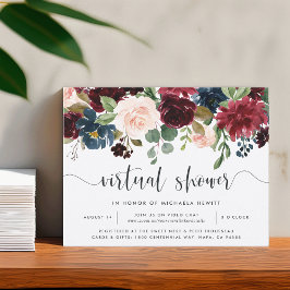 Invitación Novialidad virtual o Baby Shower en flor radiante