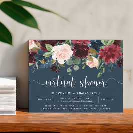 Invitación Novialidad virtual o Baby Shower en flor radiante