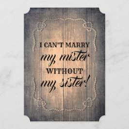 Invitación Noviaria rústica / propuesta de doncella de honor