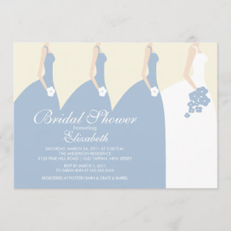 Invitación Novias azules invitadas a duchas nupciales