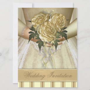 Invitación Novias Bouquet (marfil) Boda - sobredimensionado