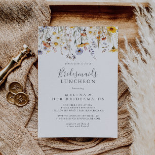 Invitación Novias de flores silvestres de otoño en la ducha l