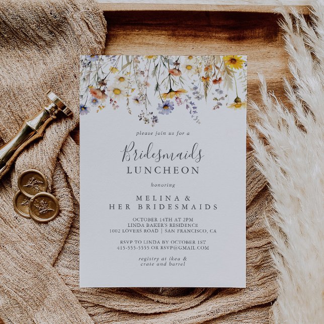 Invitación Novias de flores silvestres de otoño en la ducha l (Subido por el creador)