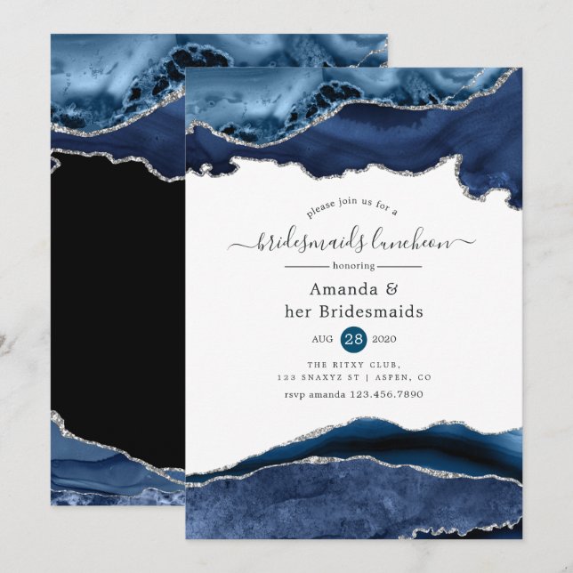 Invitación Novias de la Marina y el Agate de Plata Luncheon (Anverso / Reverso)