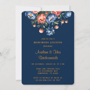 Invitación Novias de la Marina y la Naranja Peony