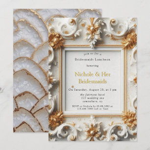 Invitación Novias de oro blanco estilo barroco