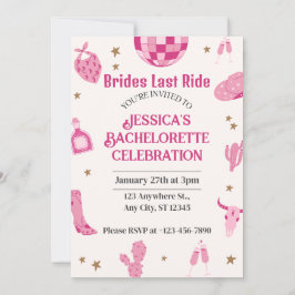 Invitación Novias de último viaje Bachelorette Fin de Semana 