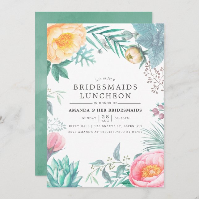 Invitación Novias de verano tropical de la Casa de la Moneda  (Anverso / Reverso)