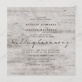 Invitación Novias esculpidas Rústica Plaza Boda Birch