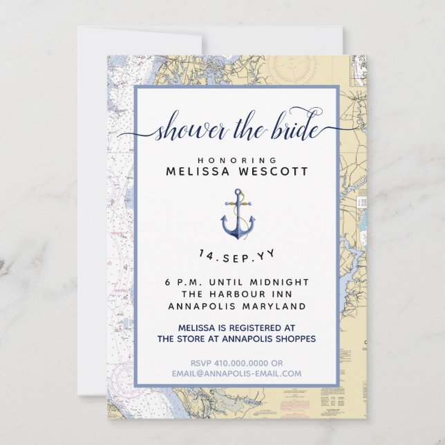 Invitación Novias Náuticas. (Anverso)