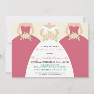 Invitación Novias y damas de honor Invite a un brunch (rubor)