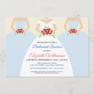 Invitación Novias y damas de honor Noche invitada a comer (az