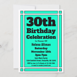 Invitación Noviembre 30 verde azulado