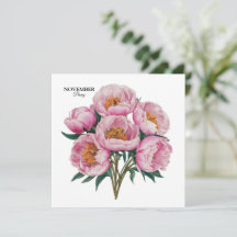 Noviembre Bloom Peony - Regalo de cumpleaños perso