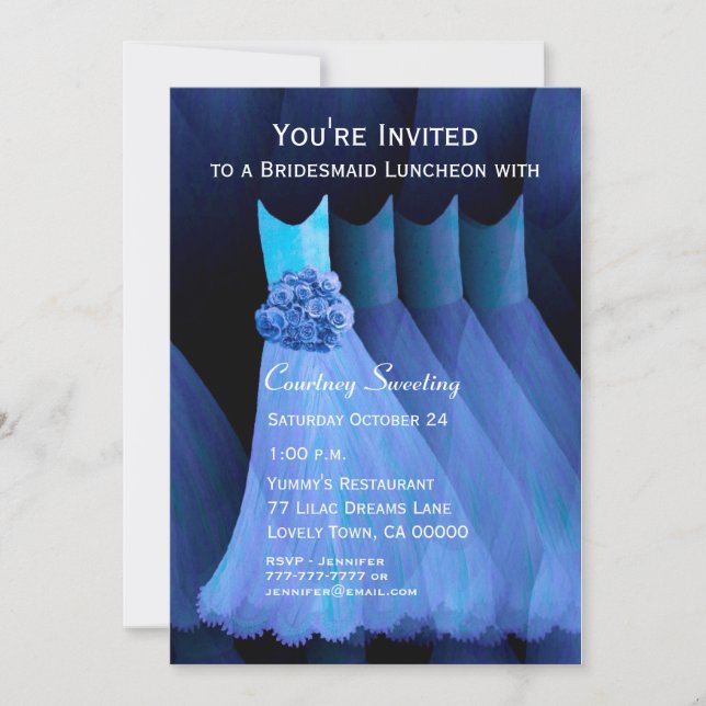 Invitación Noviembre Vestidos azules V11 (Anverso)