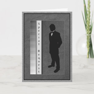 Invitación Novio de Boda con Solicitud Especial